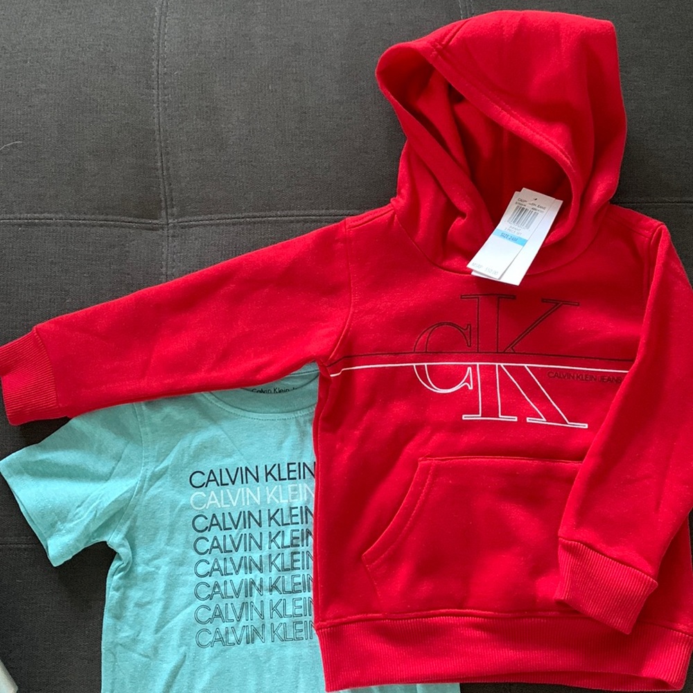 Calvin Klein brand new sweatshirt and shirt combo.